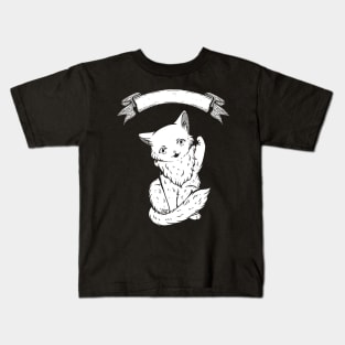 Kitty Final Boss Illustration Kids T-Shirt